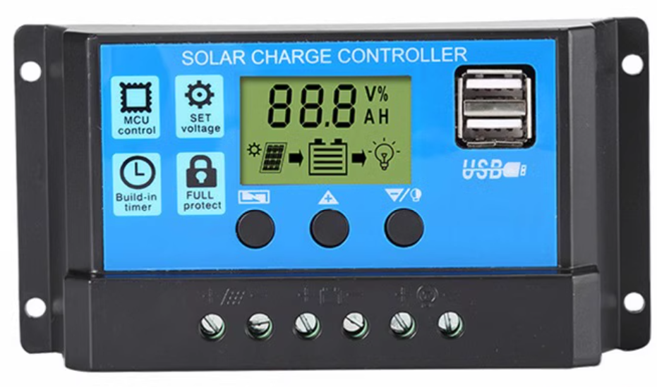 Solar panel intelligent charging controller